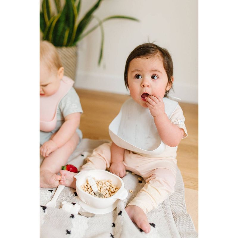 Loulou Lollipop Silicone Bib - Marble