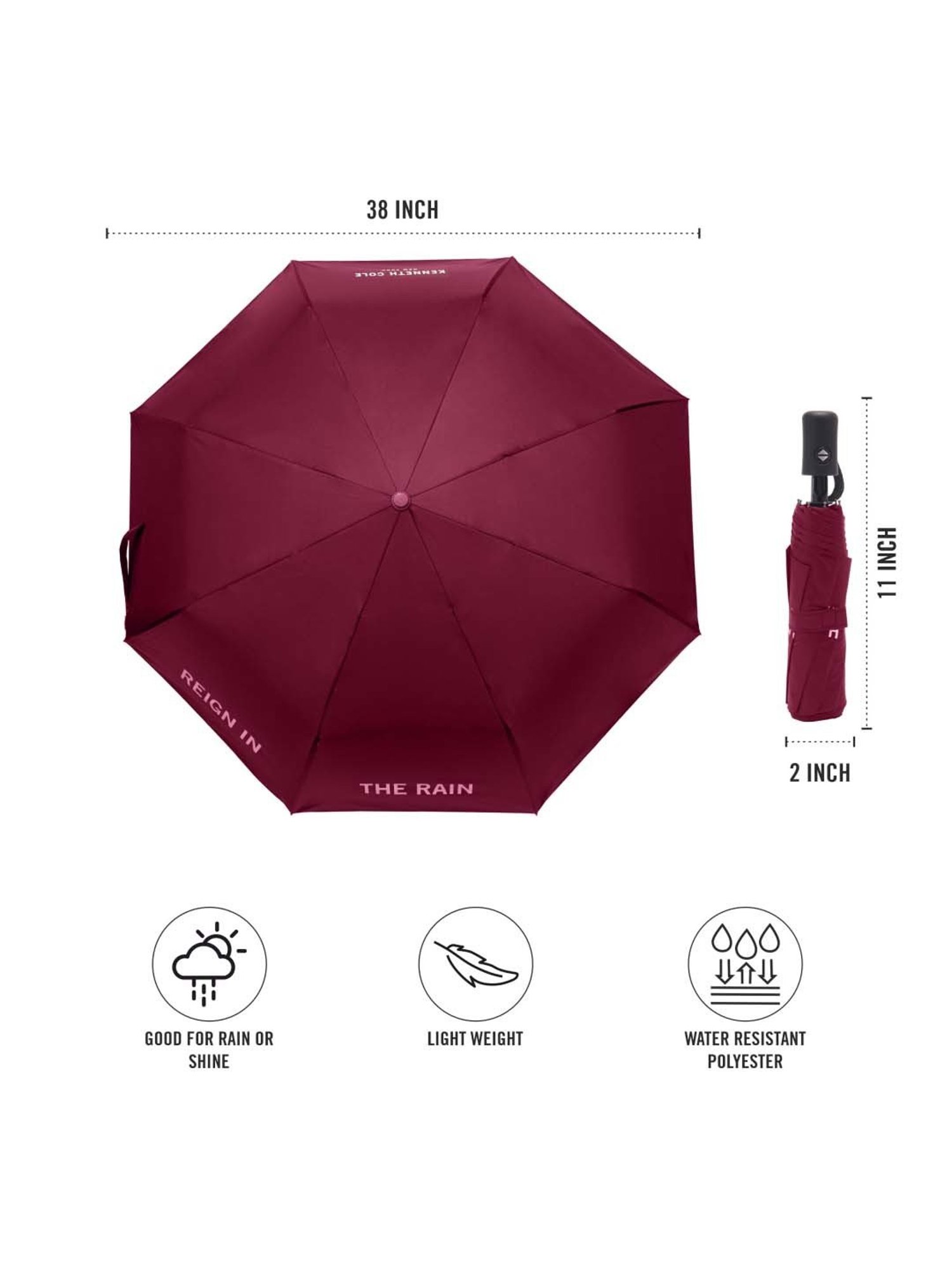 Kenneth Cole Red Logo Umbrella