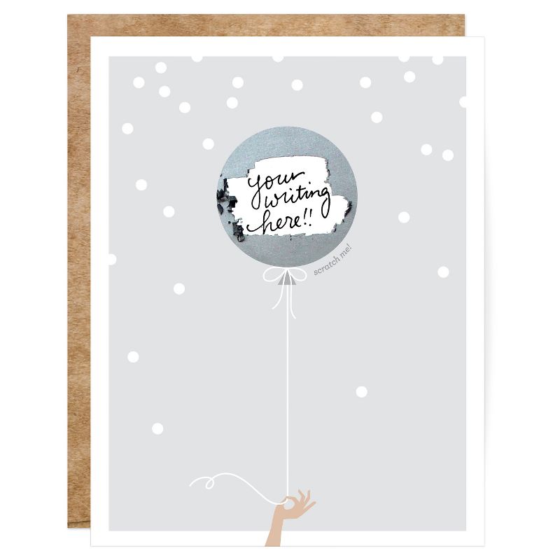 3ct Balloons Scratch-off Greeting Cards