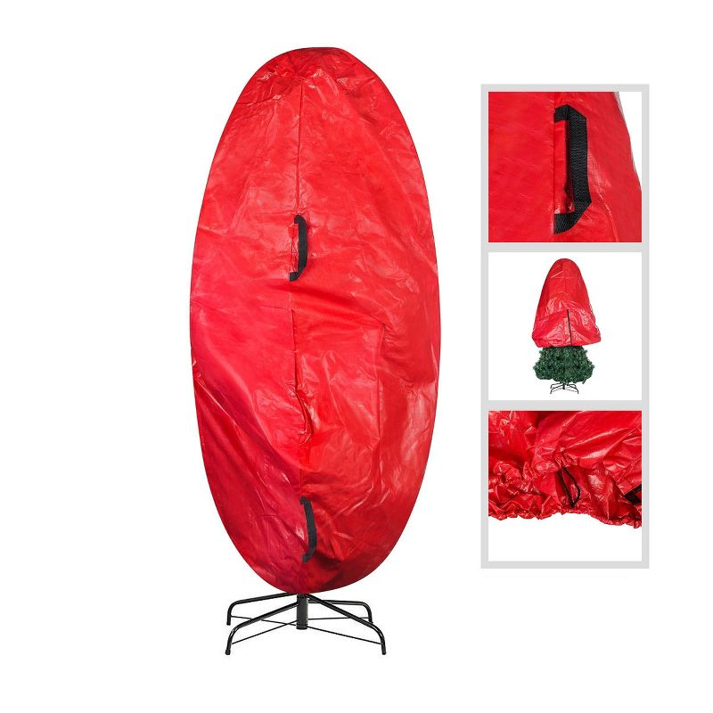7.5' Premium Christmas Tree Cover Holiday Red XL Size - Elf Stor