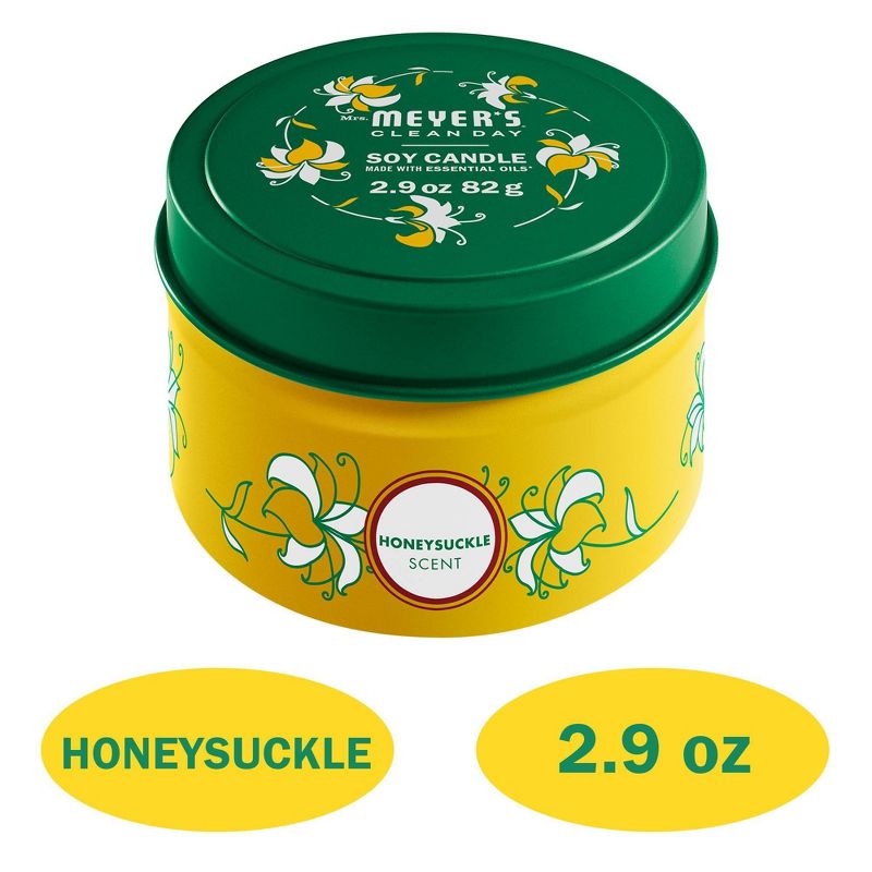 Mrs. Meyer's Honeysuckle Tin Candle - 2.9oz