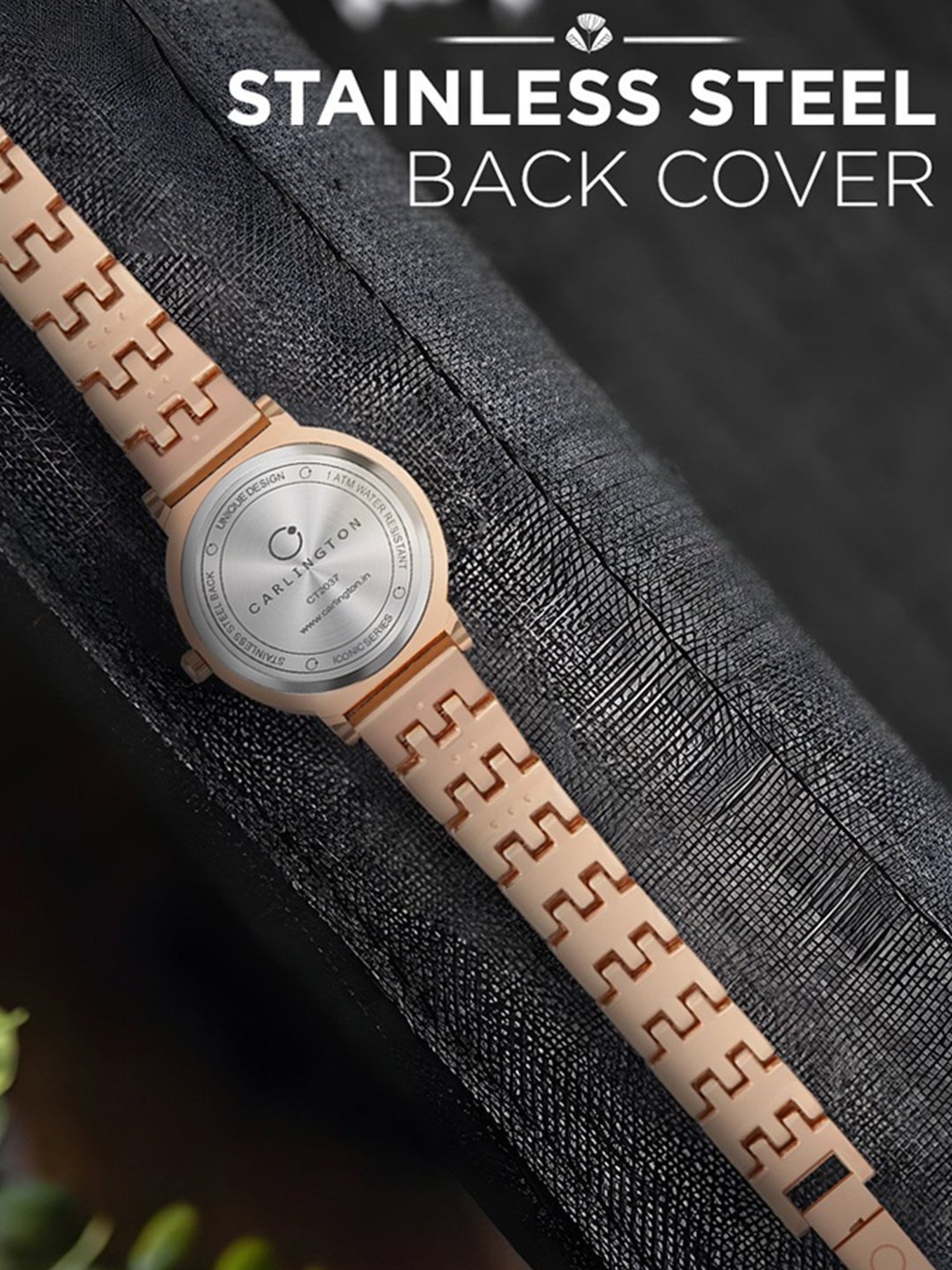 Carlington Iconic 2037 RoseGold Analog Watch for Women