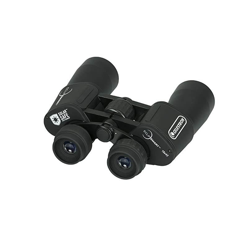EclipSmart 10x42 Solar Binocular Safe Solar Viewing ISO 123122 Compliant Sun Binoculars View the Solar Eclipse and Sunspots Safely Full Size Binocular