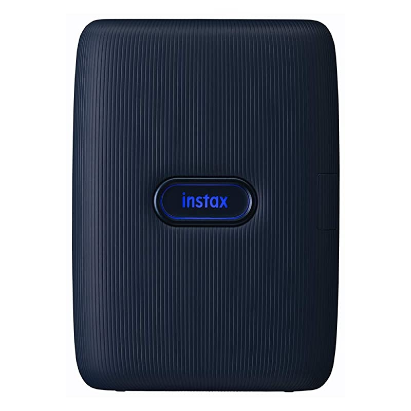 Instax Mini Link Smartphone Printer - (Dark Denim) + 2X  Instax Mini Twin Pack Instant Film (40 Sheets) + Protective Case for Fuji Link Printer