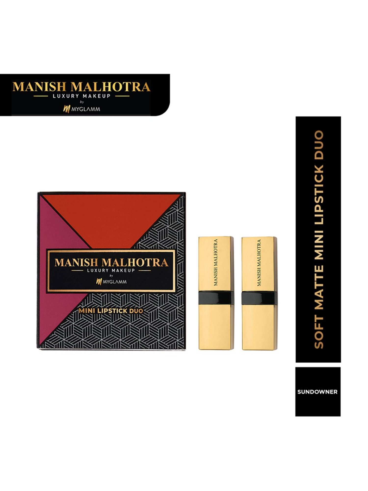 MyGlamm Manish Malhotra Soft Matte Mini Lipstick Sundowner Combo