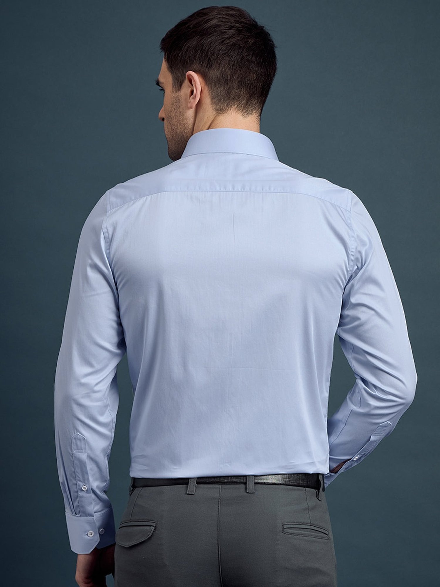 Louis Stitch Blue Cotton Regular Fit Shirt