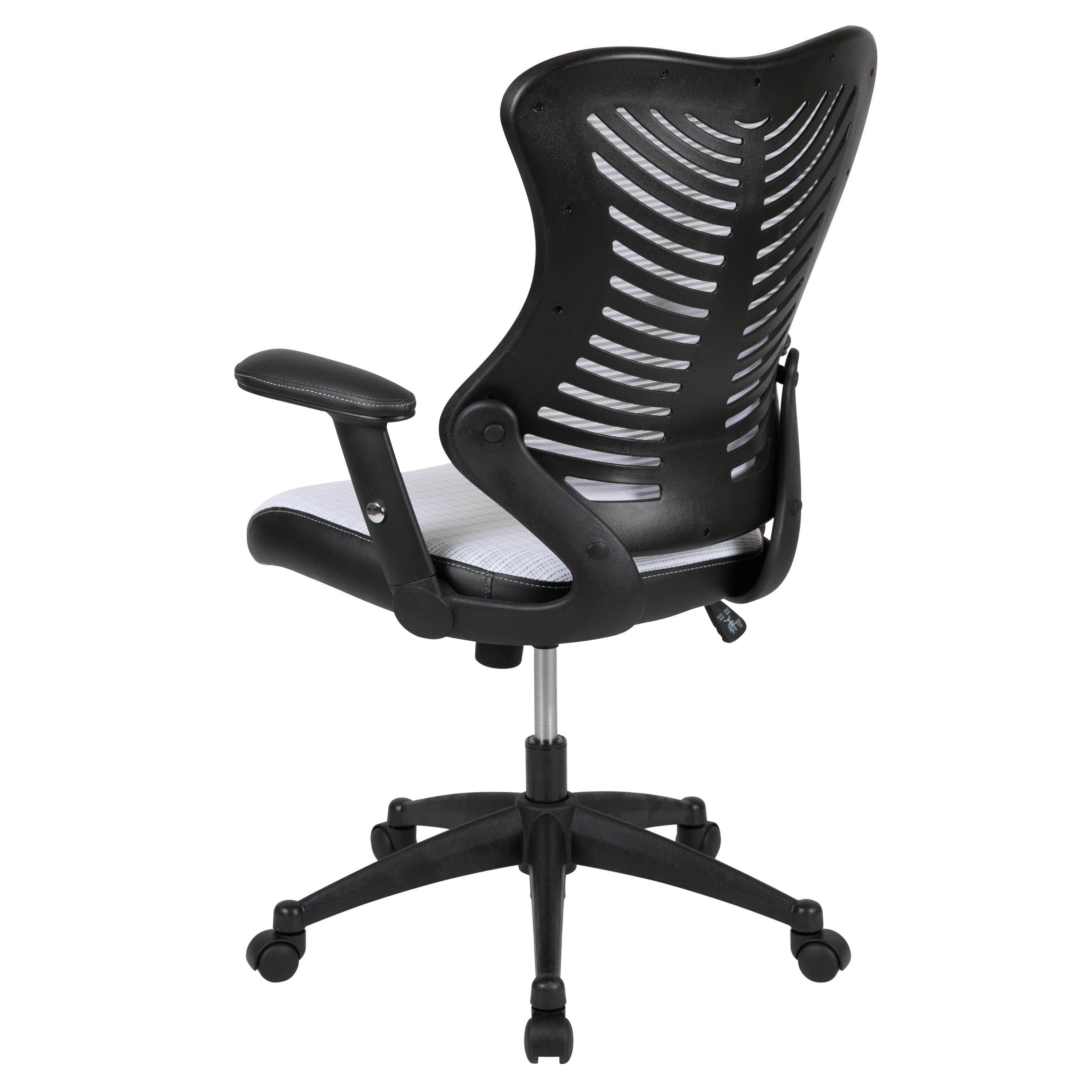 High Back Designer White Mesh Executive Swivel Ergonomic Office Chair with Adjustable Arms