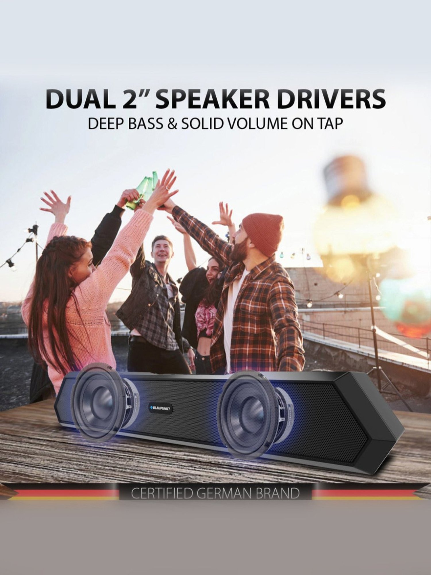 Portronics Decibel 24 | 10W Bluetooth Soundbar Speaker With In Built Mic (Black)