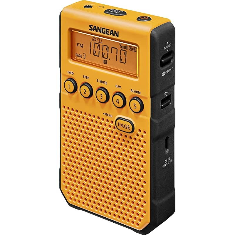DT-800YL AM / FM / NOAA Weather Alert Rechargeable Pocket Radio (Yellow)