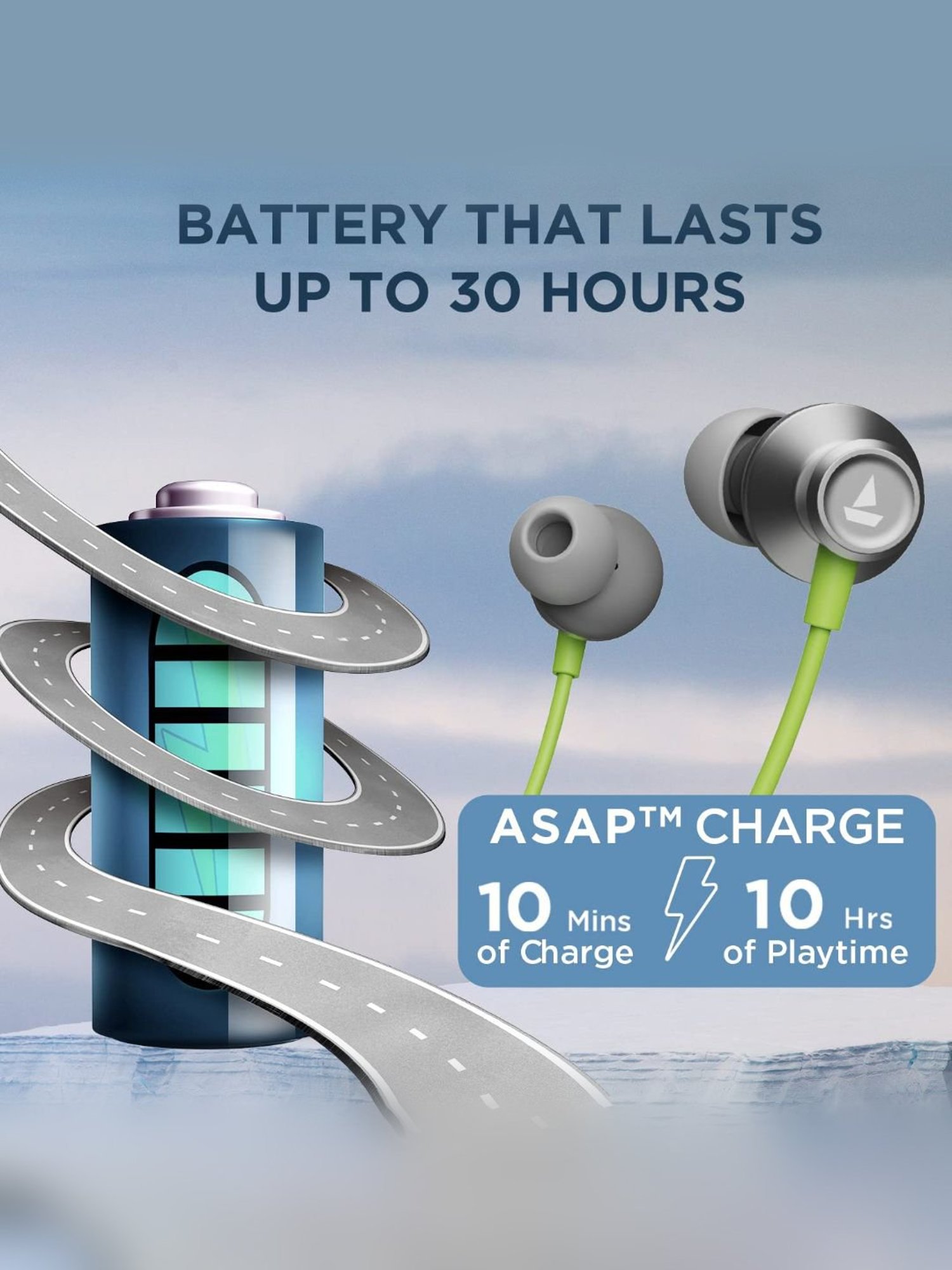 Boat Rockerz Apex Bluetooth Wireless in Ear Neckband with 30H Playtime (Funk Lime)