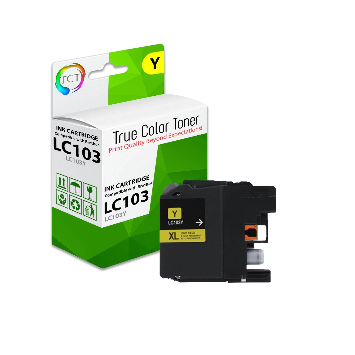 TCT Compatible Ink Cartridge Replacement for Brother LC103 LC103BK LC103C LC103M LC103Y works with Brother MFC-J470DW J475DW J6920DW J285DW Printers (Black, Cyan, Magenta, Yellow) - 5 Pack