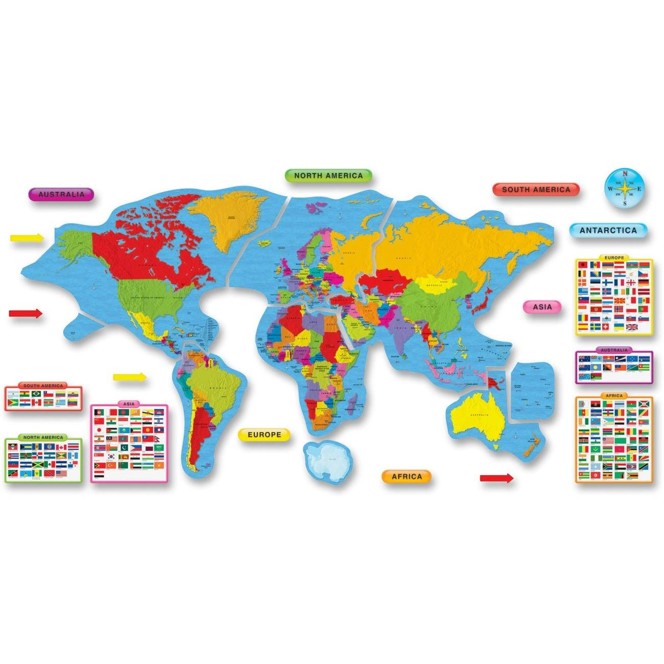 Trend Continents & Countries Bulletin Board Set