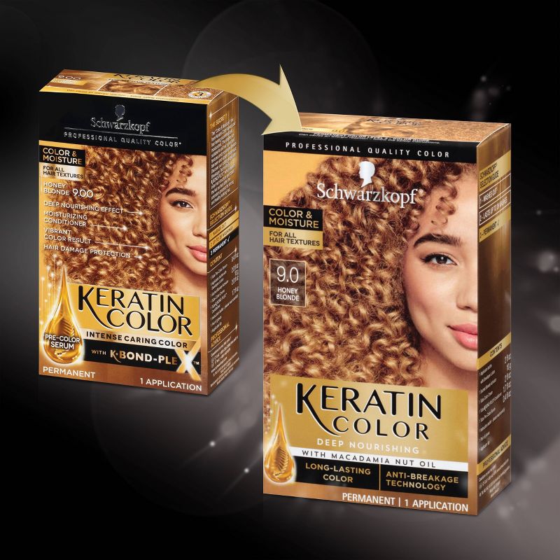 Schwarzkopf Keratin Color Honey Blonde Permanent Hair Color - 6.2oz