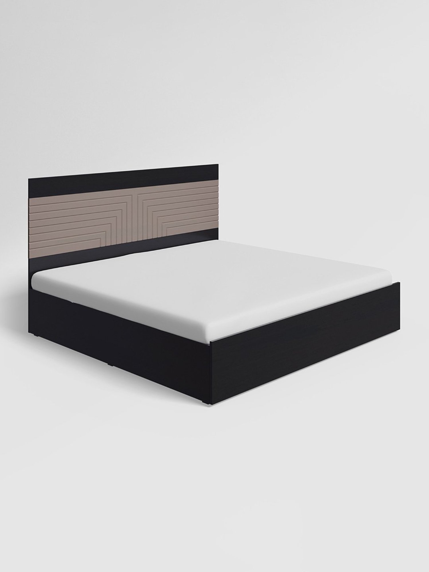 Nilkamal Riva Black Engineered Wood King Size Bed with Storage