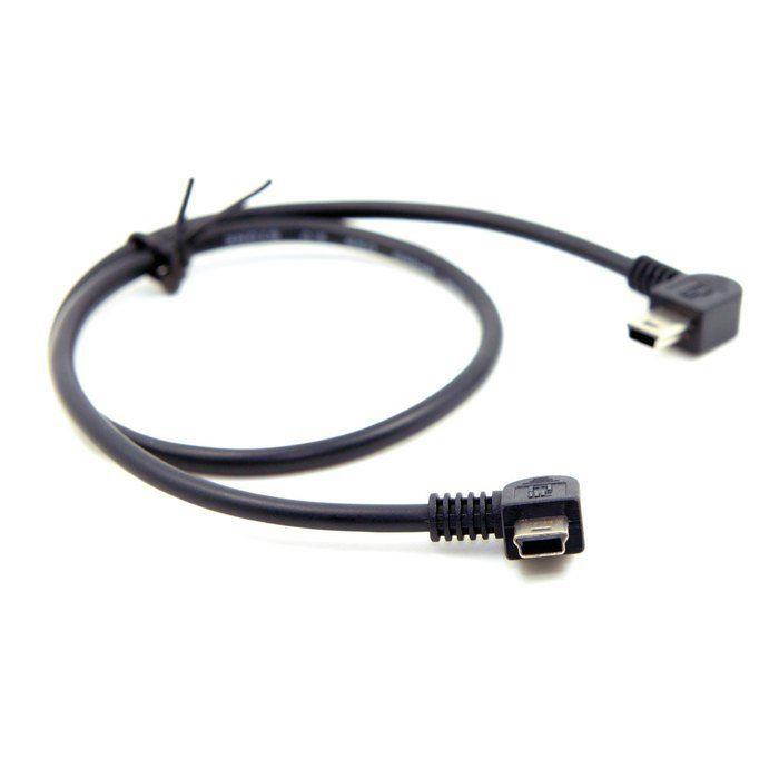 2pcs Right Angled 90 D Mini USB Male to Mini USB 5pin Male Data Charge Cable