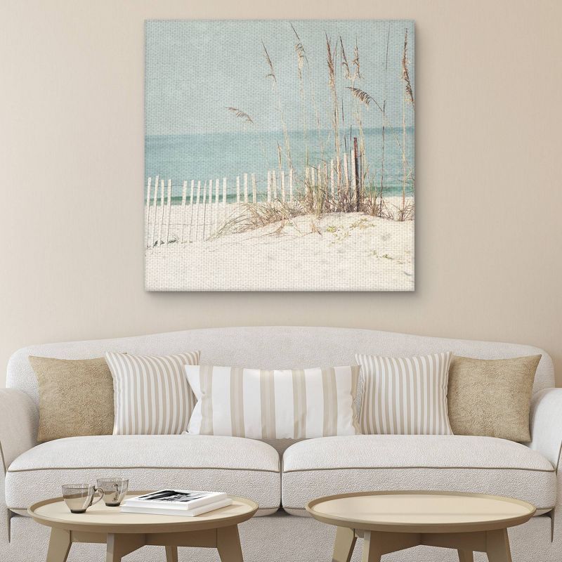 35" x 35" At the Beach Light Square by Kristen Naugle Art on Canvas - Fine Art Canvas