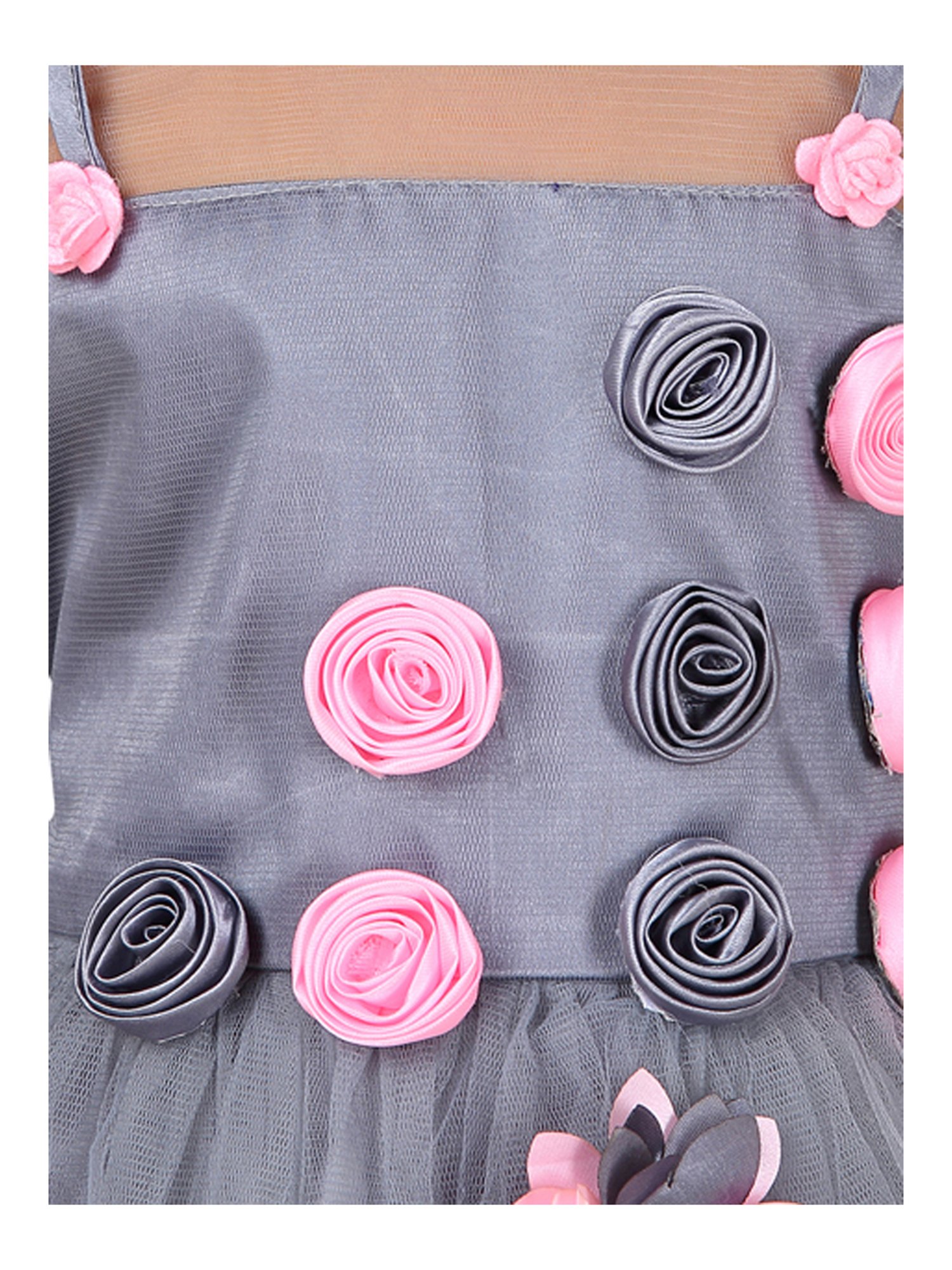 Aarika Kids Grey Applique Dress