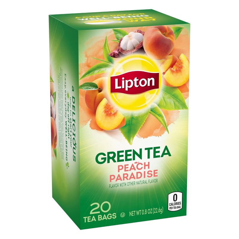Lipton White Mangosteen Peach Green Tea Superfruit - 20ct