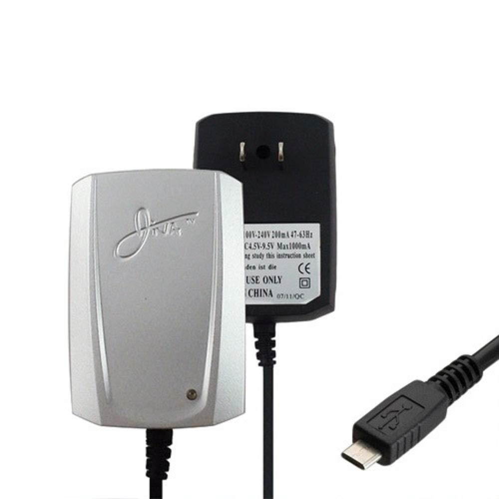 Heavy Duty Car+Home Wall Charger+5 Ft Long USB Power Cable For Kyocera Torque Black