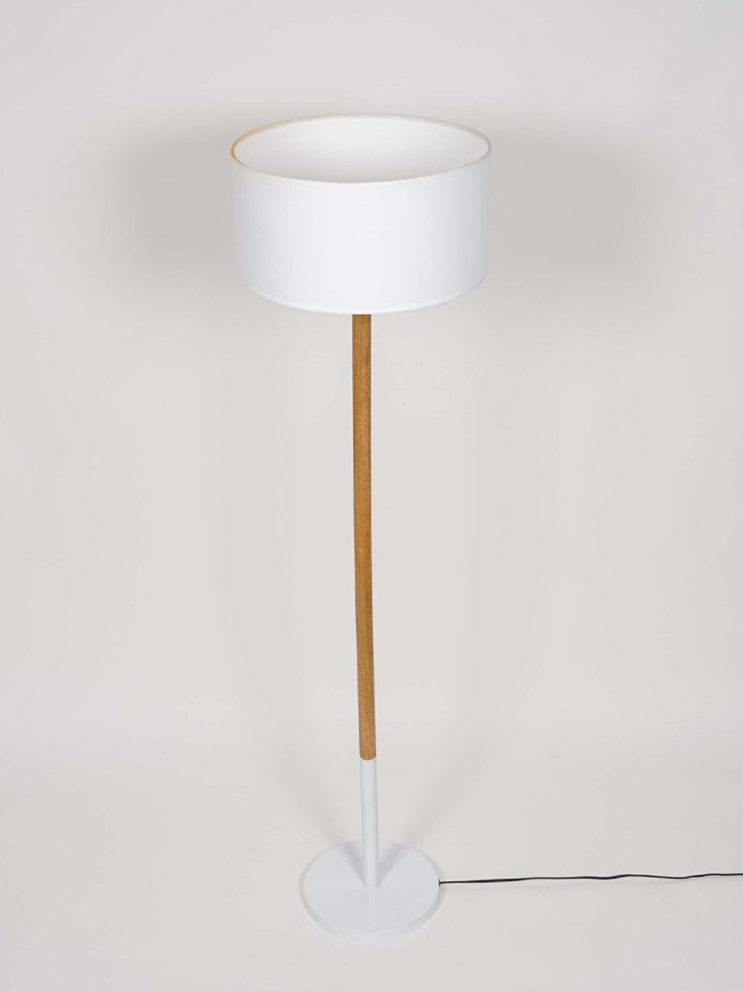 Kapoor Lamp Shades White Wood Unicor Fusion Cotton Shade Floor Lamp