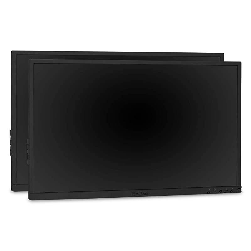 VG2248_H2 22 Inch Dual Pack Head-Only IPS 1080P Monitors with HDMI DisplayPort USB for Home and Office, Black