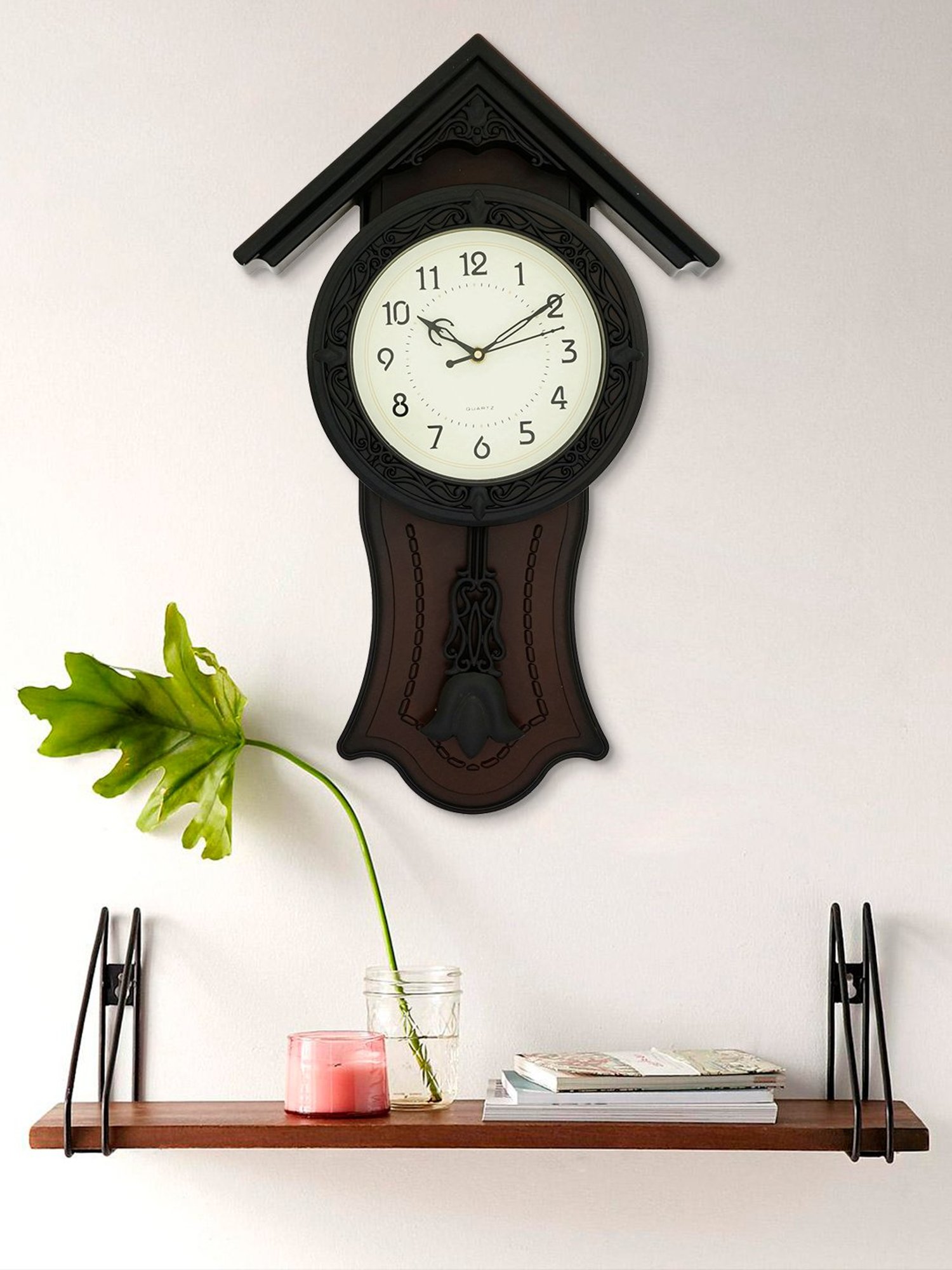 CHRONIKLE Black Plastic Wall Clock