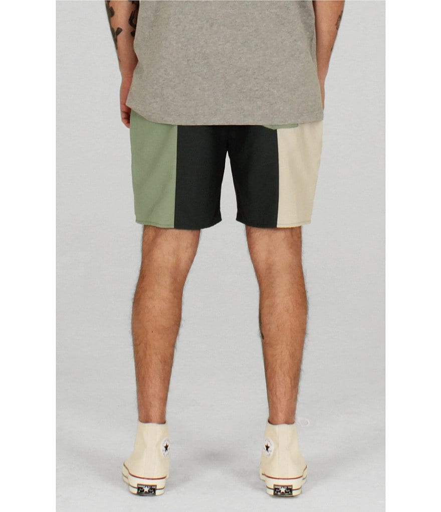 Lira Clothing 18#double; Outseam Mindel Paneled Nylon Elastic Waist Shorts