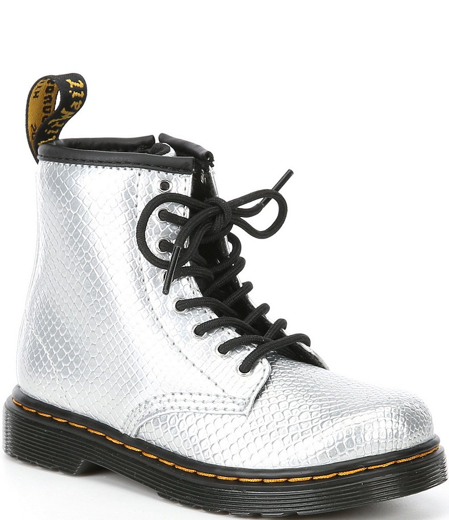 Dr. Martens Girls' 1460 Reptile Embossed Boots (Toddler)