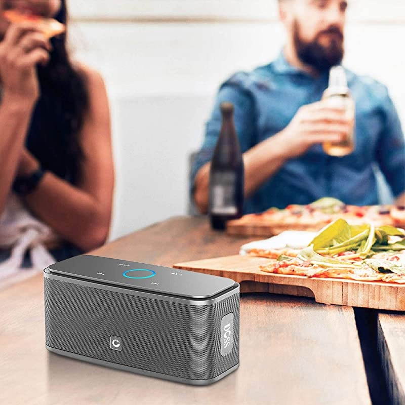 SoundBox Touch Portable Wireless Bluetooth Speakers with 12W HD Sound and Bass 20H Playtime Handsfree Speakers for Home TravelGunmetal Grey
