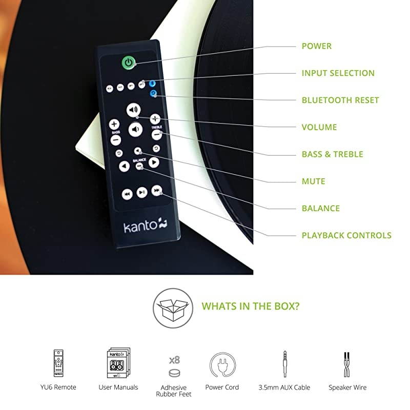 YU6 Powered Speakers with Bluetooth and Phono Preamp | Matte Grey | Pair