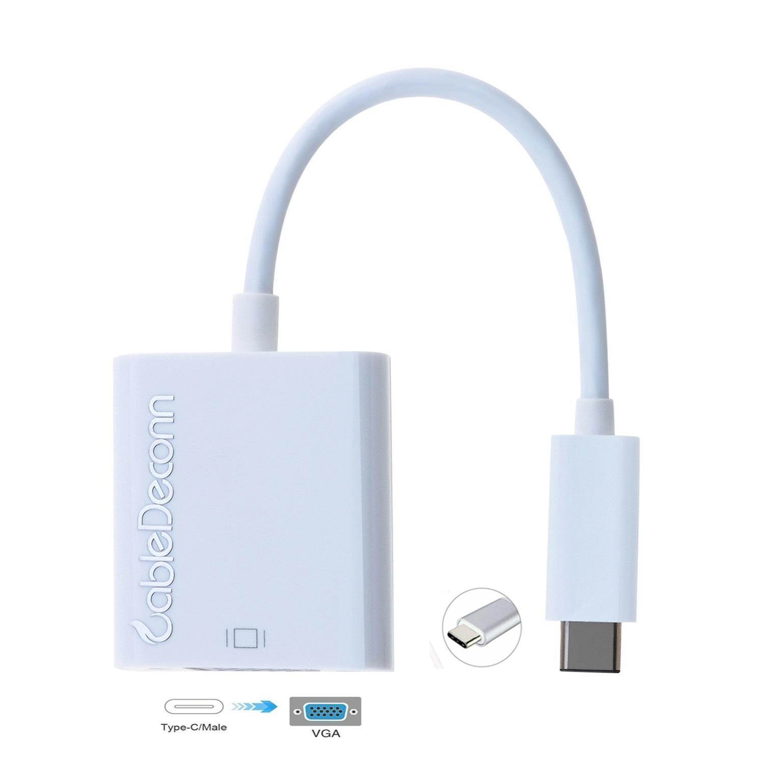 High Speed USB 3.1 type C to VGA HDTV Cable Adapter for PC Notebook high quality