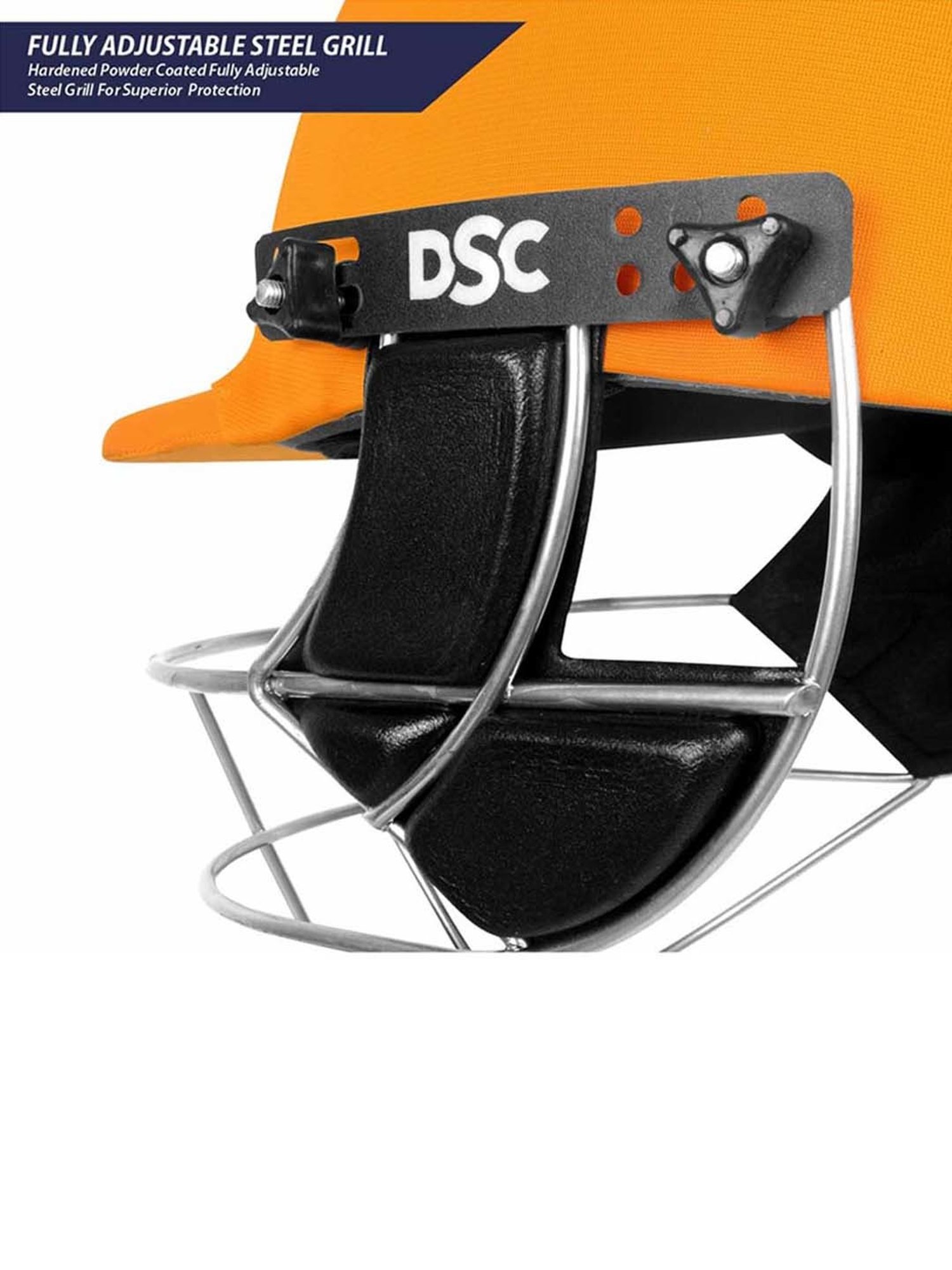 DSC DEFENDER Cricket Helmet Adjustable Steel Grill Back Support Strap Size - L