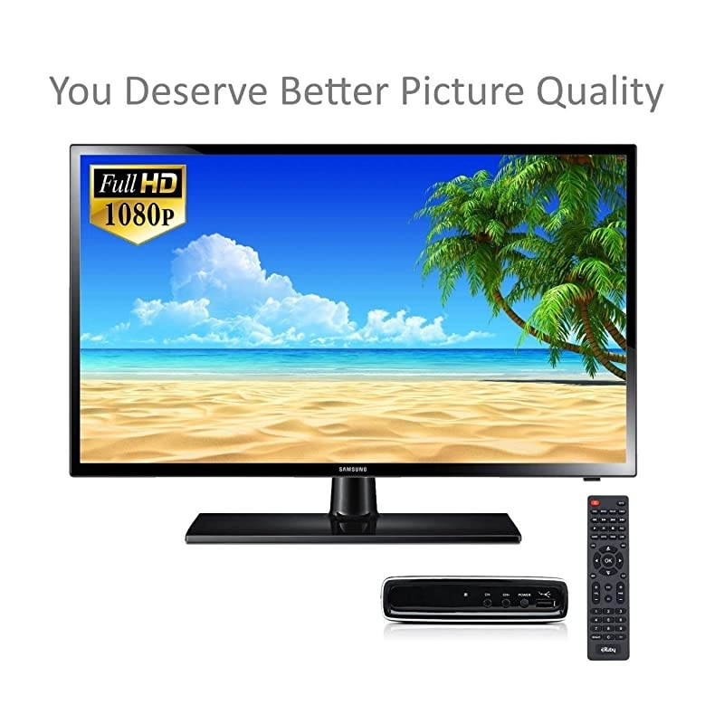 Digital Converter Box for TV Flat Antenna and Coaxial Cable for Over The Air TV No Subscriptions Needed Instant Scheduled Recording 1080P HD 7 Day Guide LCD Screen