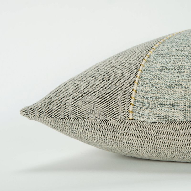 20"x20" Oversize Poly Filled Color Block Square Throw Pillow Light Gray - Donny Osmond Home