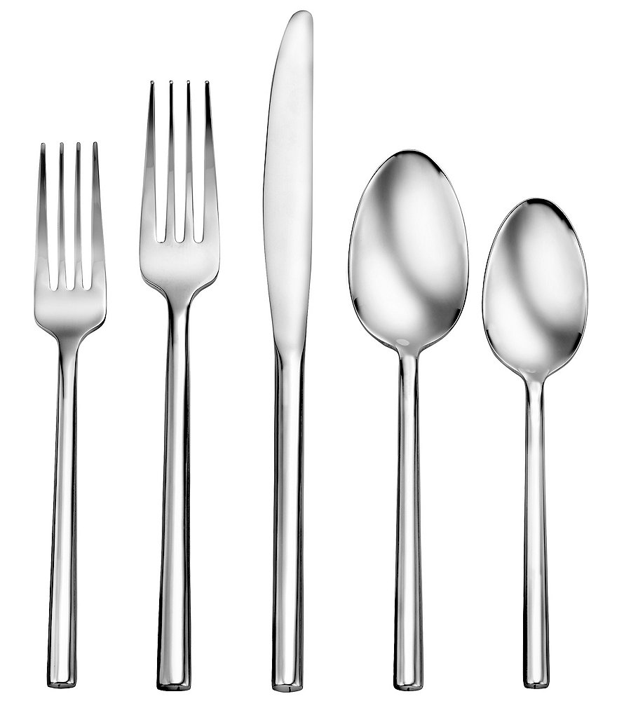 Lenox Sculpt Modern 65-Piece Stainless Steel Flatware Set