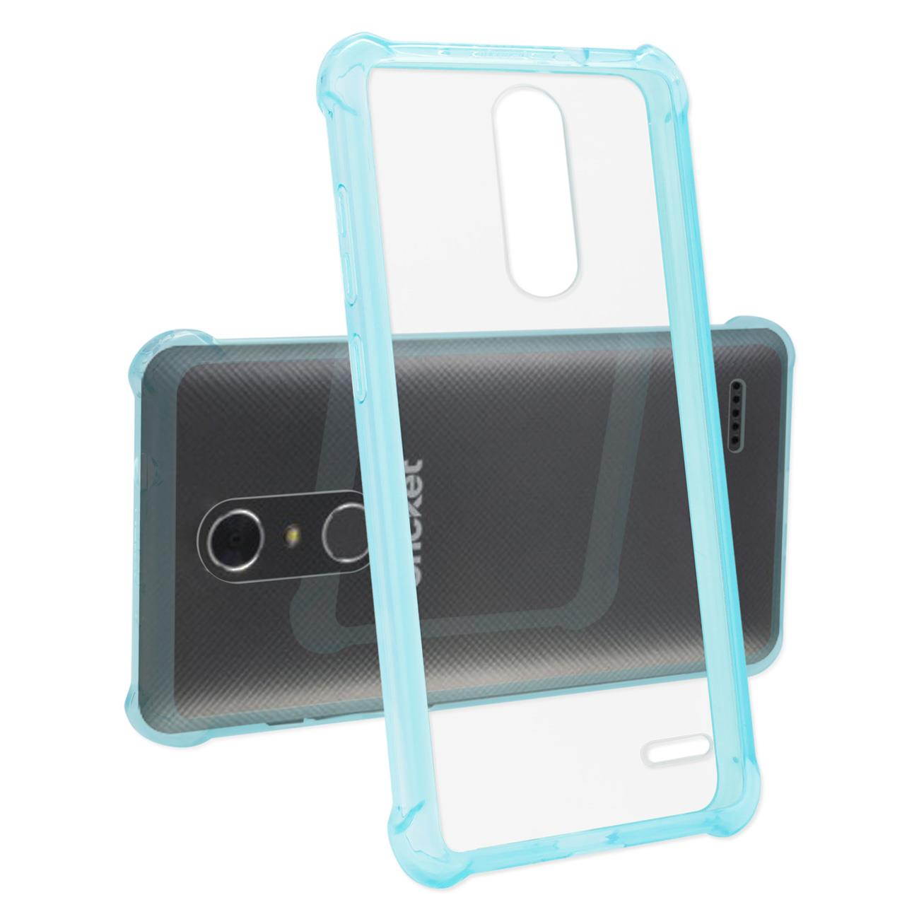 Reiko Zte Grand X4 Clear Bumper Case With Air Cushion Protection In Clear Navy