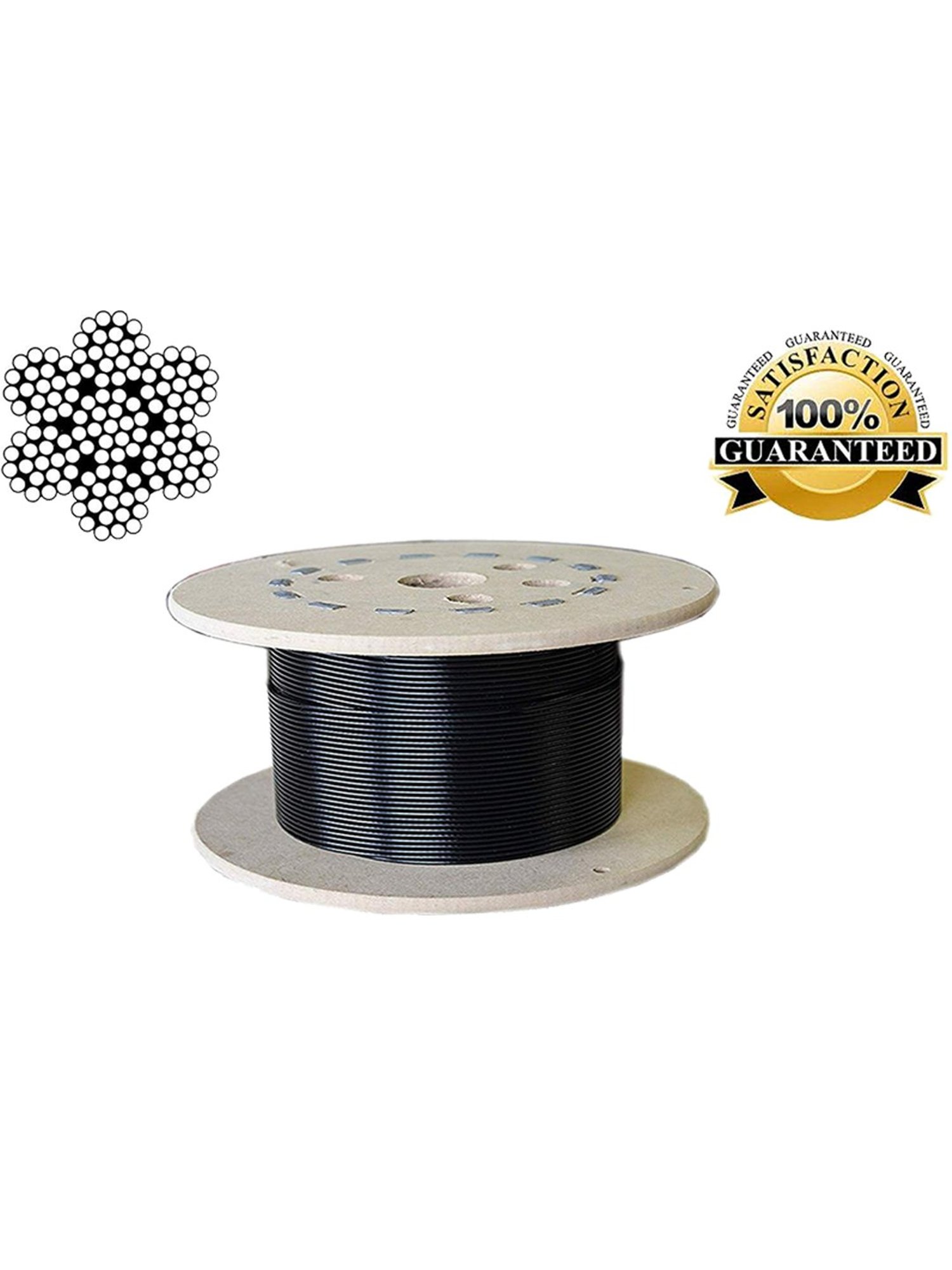 B Fit PU Coated Steel Gym Wire 20 Meter thickness 5mm (Black)