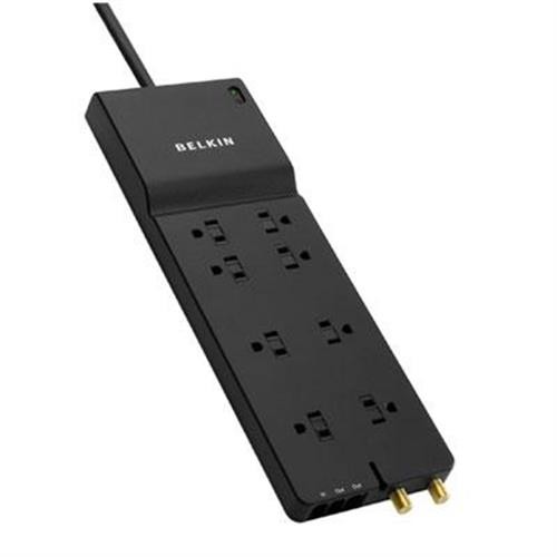 Uninex PS102 RF Remote Control Power Managed 6-Outlet Energy Controlled Surge Protector, Eliminates Standby Idle Electricity Usage, 6-Foot