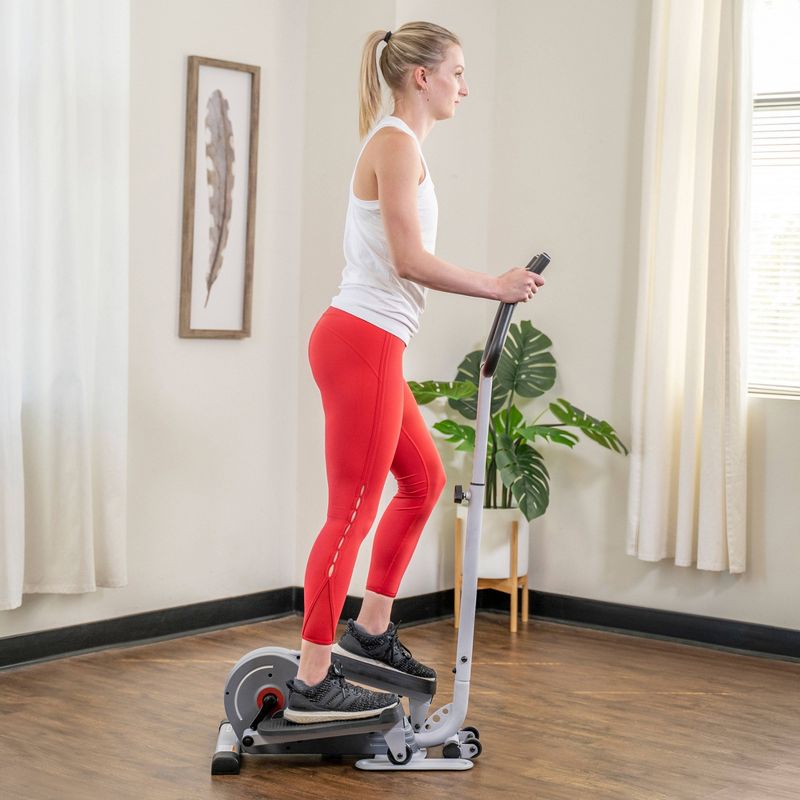 Sunny Health & Fitness Magnetic Standing Elliptical Machine with Handlebars