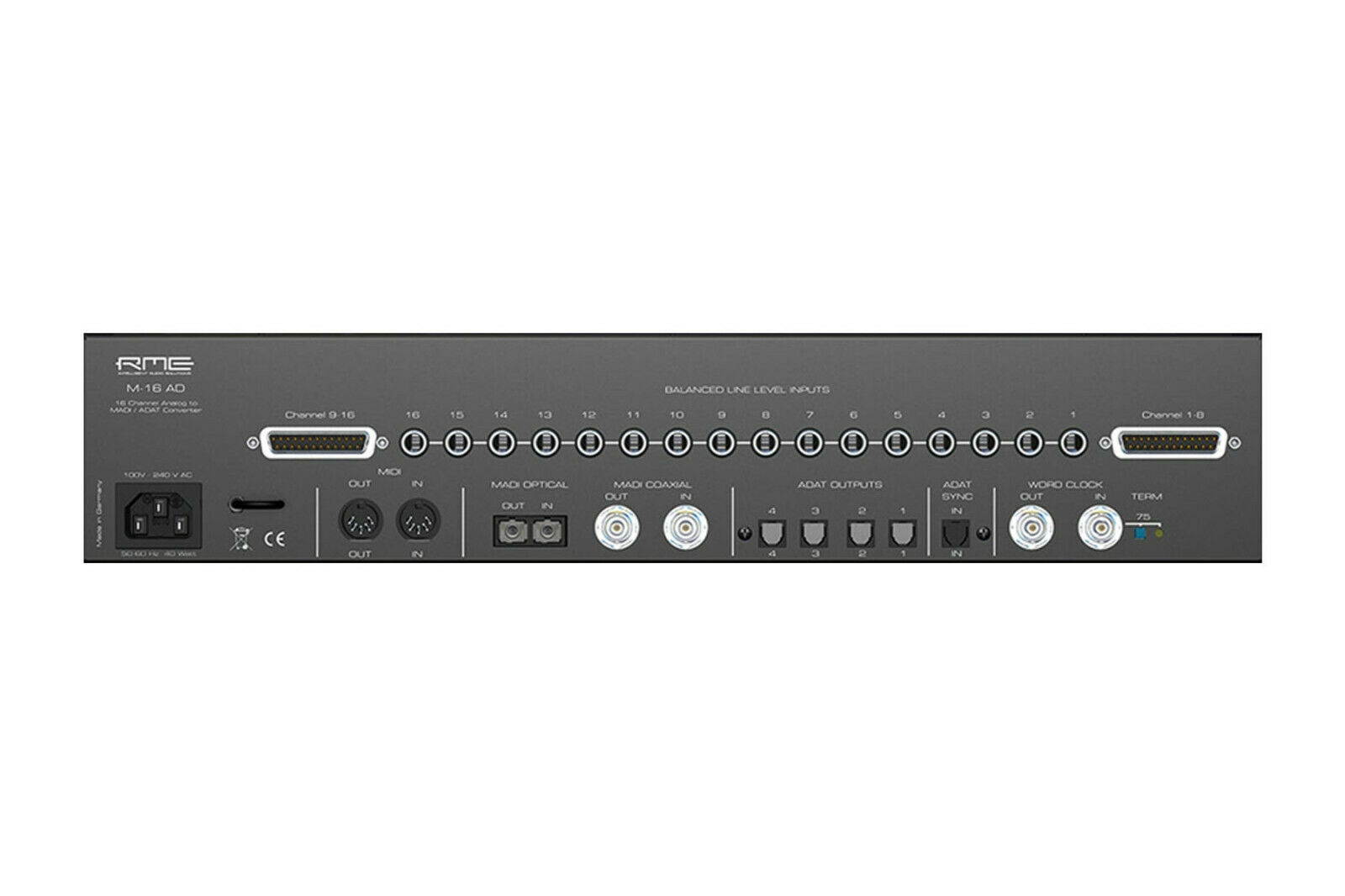 RME M-16 AD 16-Channel High-End Analog to MADI/ADAT Converter | Pro Audio LA