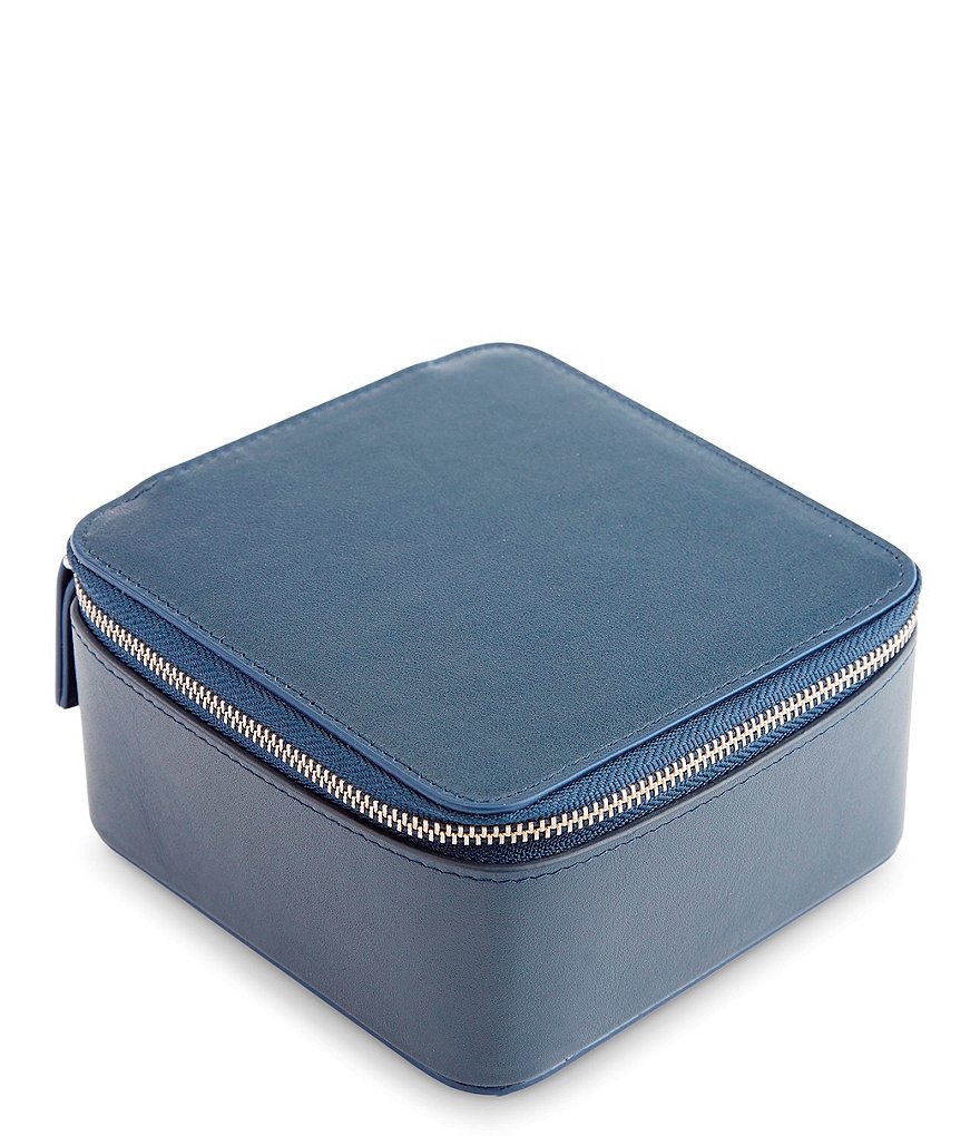 ROYCE New York Leather Zippered Travel Jewelry Organizer Case