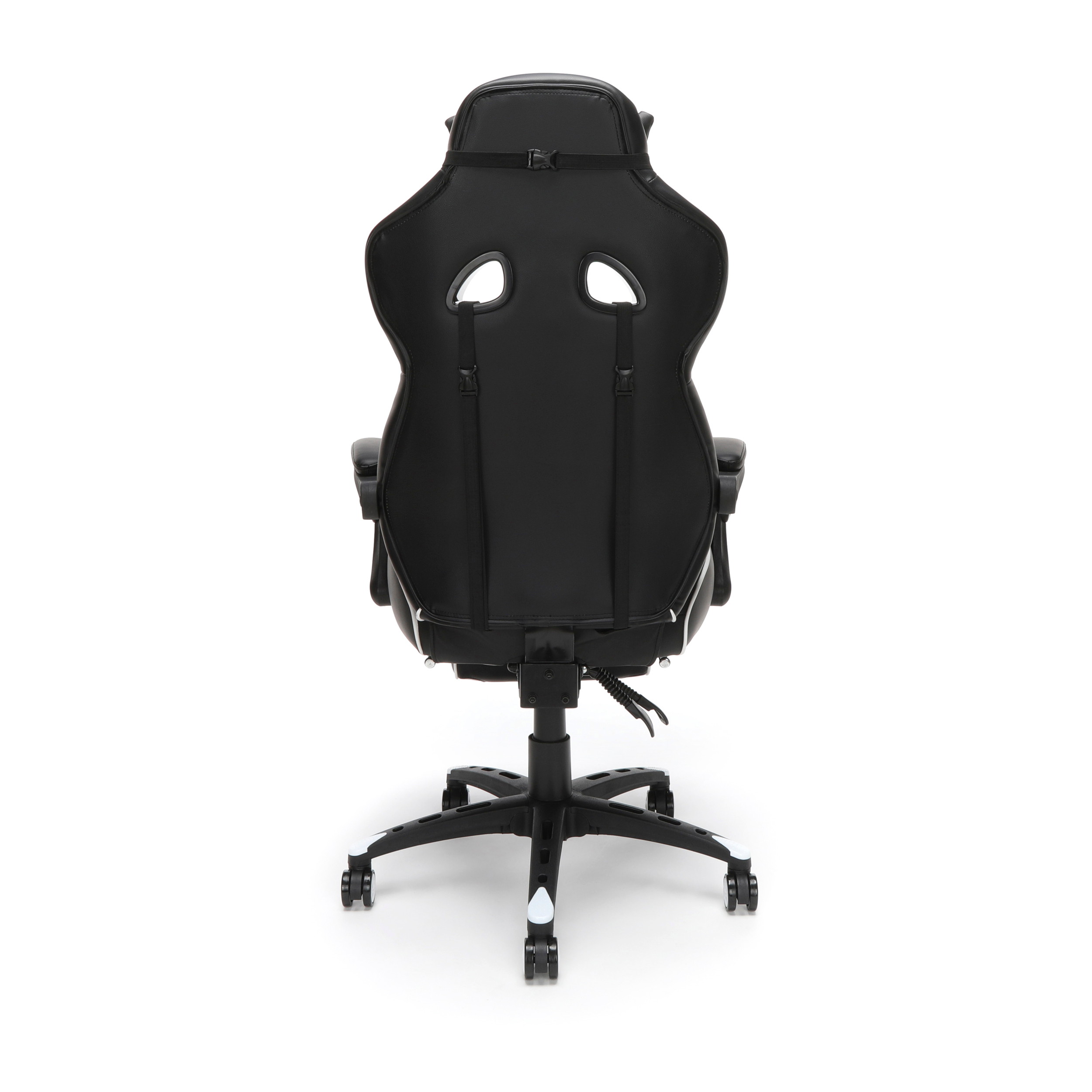 RESPAWN 110 Racing Style Gaming Chair, Reclining Ergonomic Leather Chair with Footrest, in White (RSP-110-WHT)