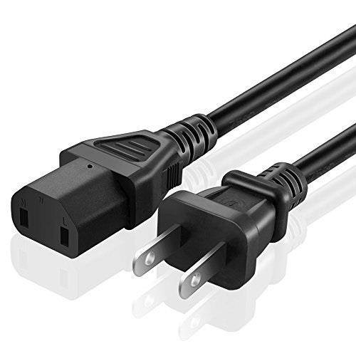 tnp xbox 360 charger power cord 6 feet 2 prong power supply ac adapter charging cable for microsoft xbox 360 jasper, falcon and slim model power adapter black