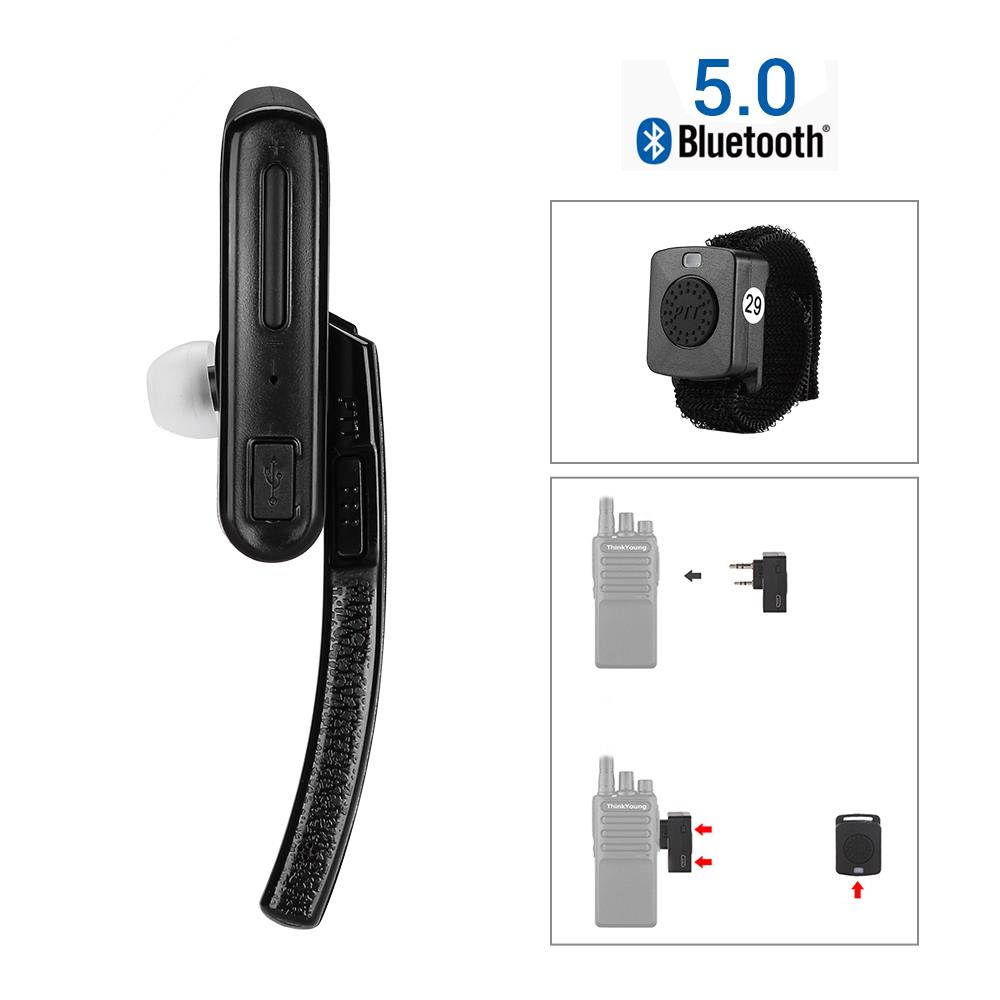 Earphone Headset Remote Walkie Talkie Blue-tooth Wireless With PTT For Motorola Two Ways Radio