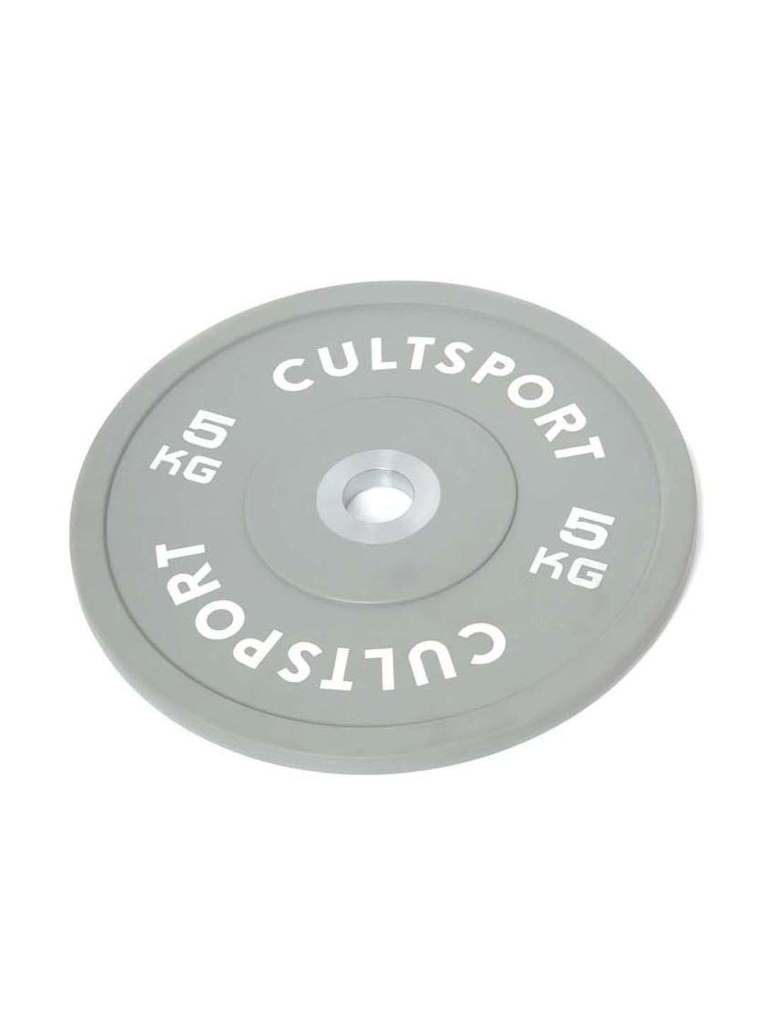 Cultsports Grey Colour Bumper Plate with Rubber Coating (5kg x 2)