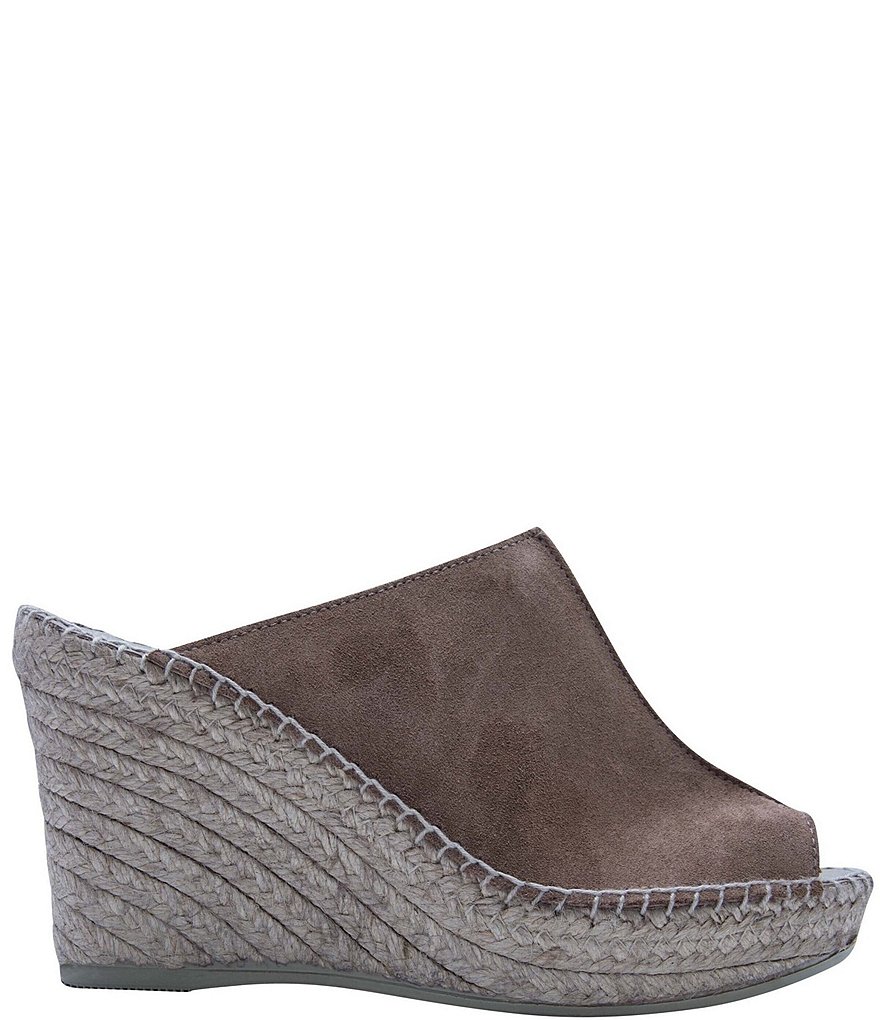 Andre Assous Cici Suede Esparille Wedge Sandals