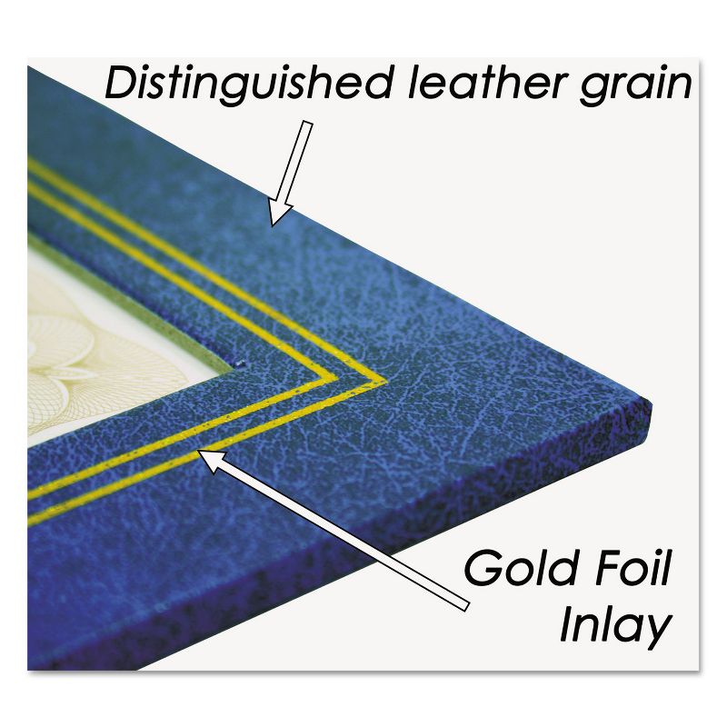Nudell Leatherette Document Frame 8-1/2 x 11 Blue Pack of Two 21201