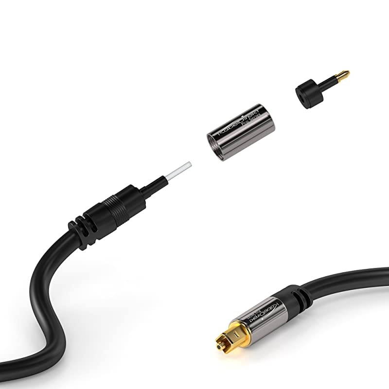 6 feet Mini TOSLINK Optical Digital Audio Cable Pro Series