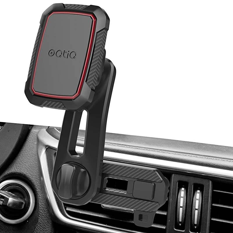 Air Vent Car Phone Mount, Long Arm Air Vent Phone Holder with 360 Rotation Design, Built-in 6 Strong Magnets, Universal Car Vent Holder for All Cell Phone & Mini Tablet