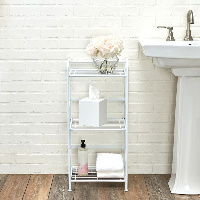 Flipshelf 3 Tier Narrow Wire Shelf White